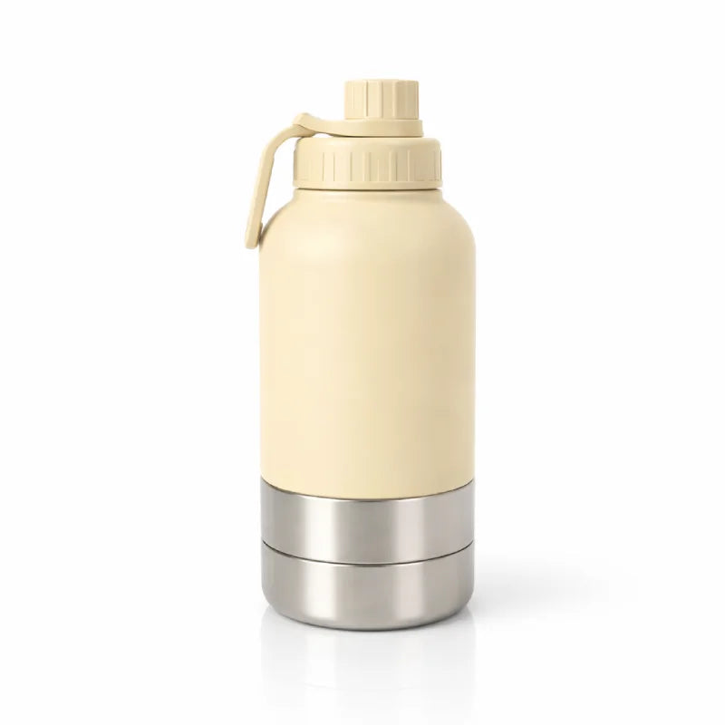 Bouteille gamelle de transport chat - Gaduo : modèle Sable Naturel - AstuceChat
