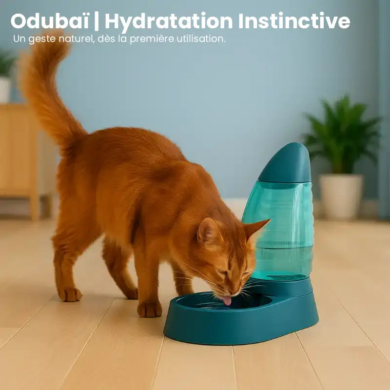 Distributeur d'eau pour chat - Odubaï : hydratation instinctive - AstuceChat