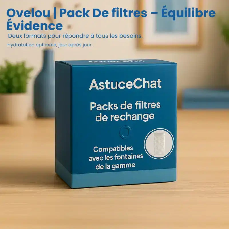 Filtre fontaine chat - Ovelou : pack Équilibre et Evidence AstuceChat