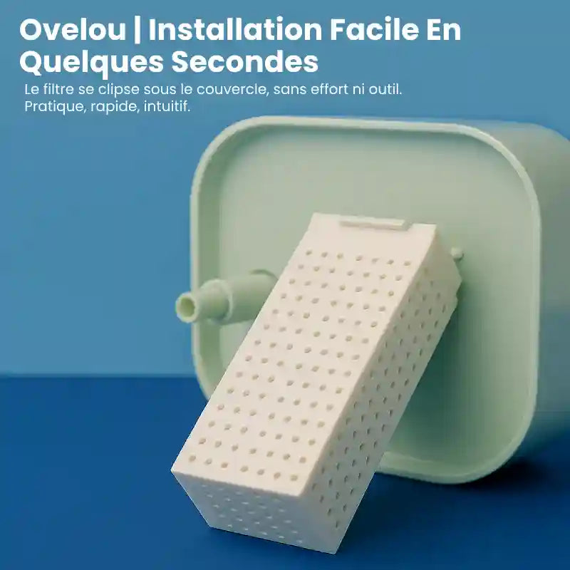 Filtre fontaine chat - Ovelou : installation facile