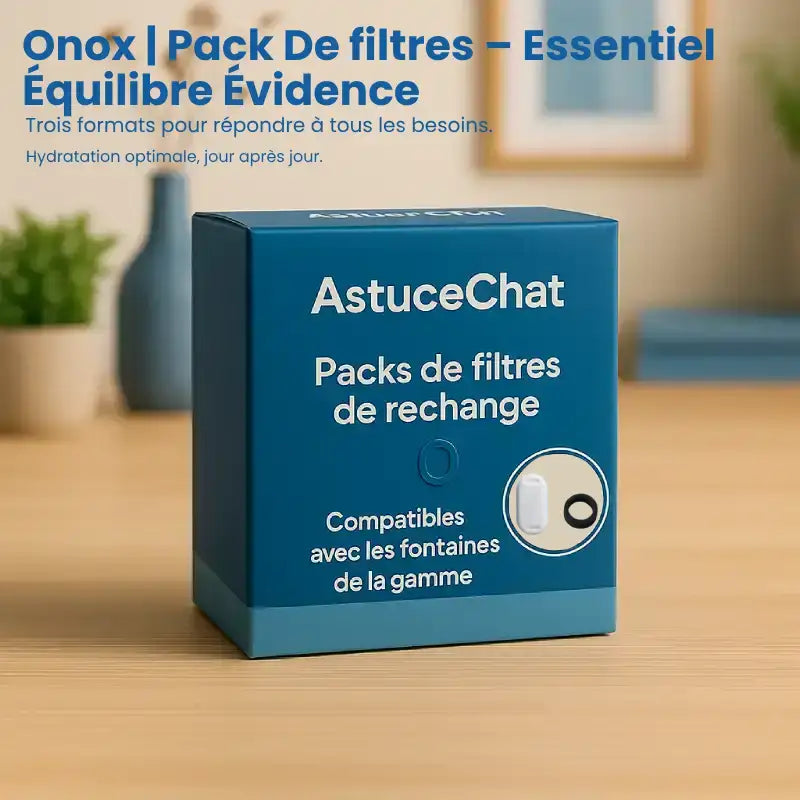 Filtre fontaine eau chats - Onox : différents pack AstuceChat