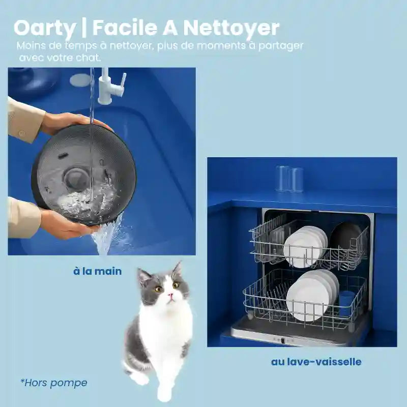 Fontaine a eau chat - Oarty : nettoyage