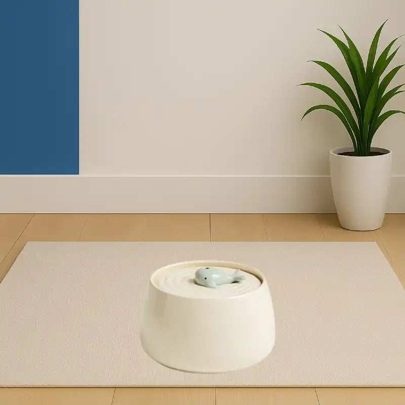 Fontaine a eau pour chat ceramique | Beige standard