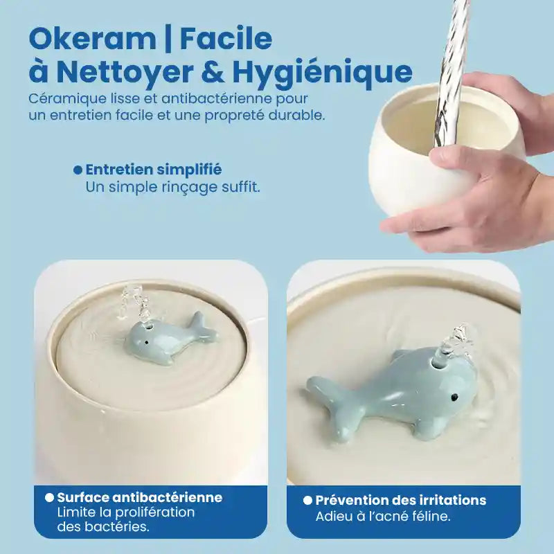 Fontaine a eau pour chat ceramique | Hygiénique