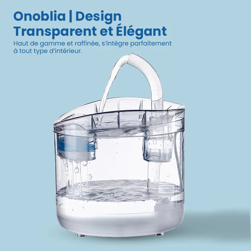 Fontaine à eau pour chat | Design transparent