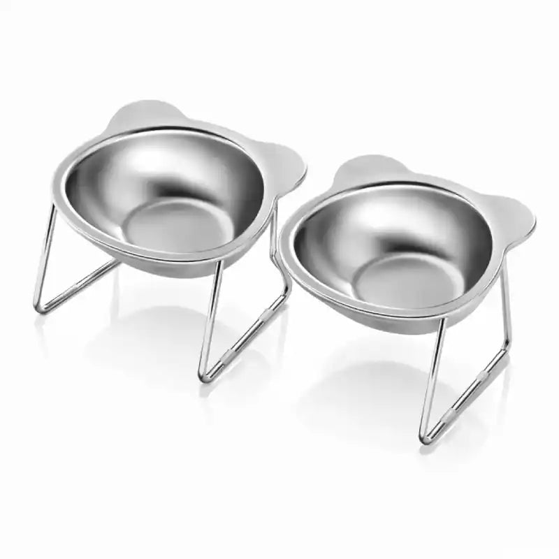 Gamelle en inox pour chat - Galiox : modèle duo - AstuceChat