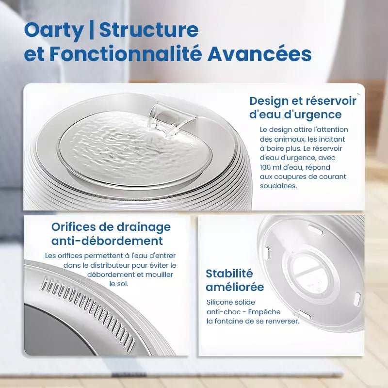 oarty fontaine a eau chat structure avancée