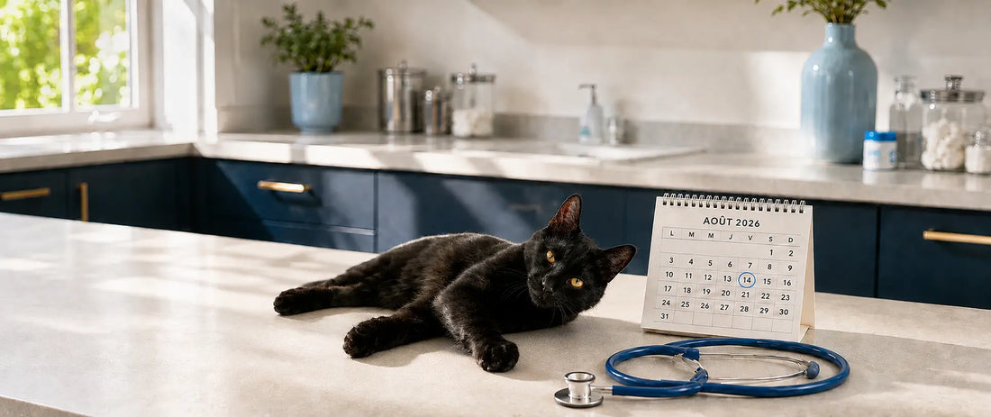 Vermifuge chat- chat noir allongé - AstuceChat