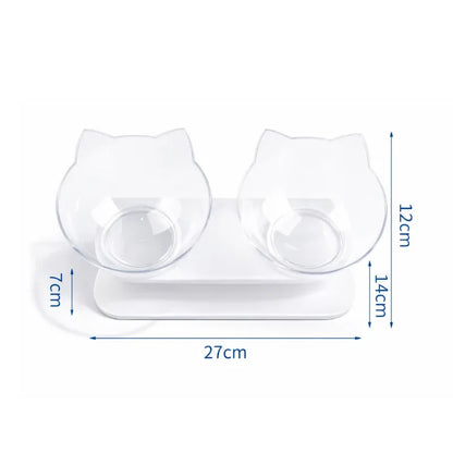 Double gamelle pour chat - Gaville : avec dimensions de l’ensemble 27 cm x 14 cm x 12 cm - AstuceChat