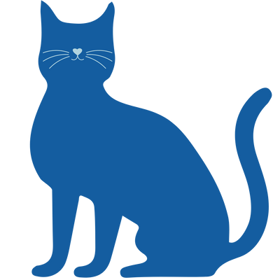 Grand logo d'AstuceChat avec un chat bleu stylisé, représentant la marque et son identité visuelle.
