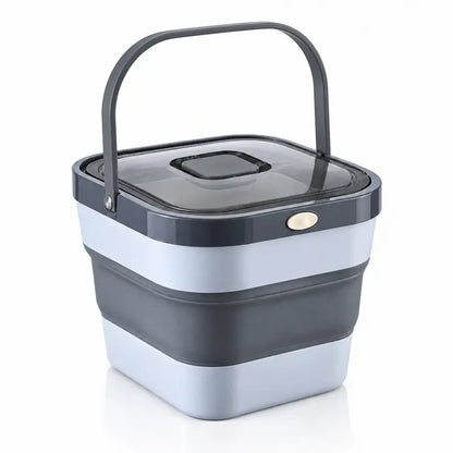 Bac a croquette - Stelo : coloris Gris brume / Gris graphite, anse relevée - AstuceChat