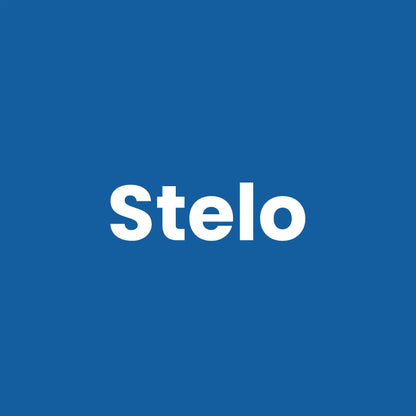Bac a croquette - Stelo : nom du modèle sur fond bleu - AstuceChat