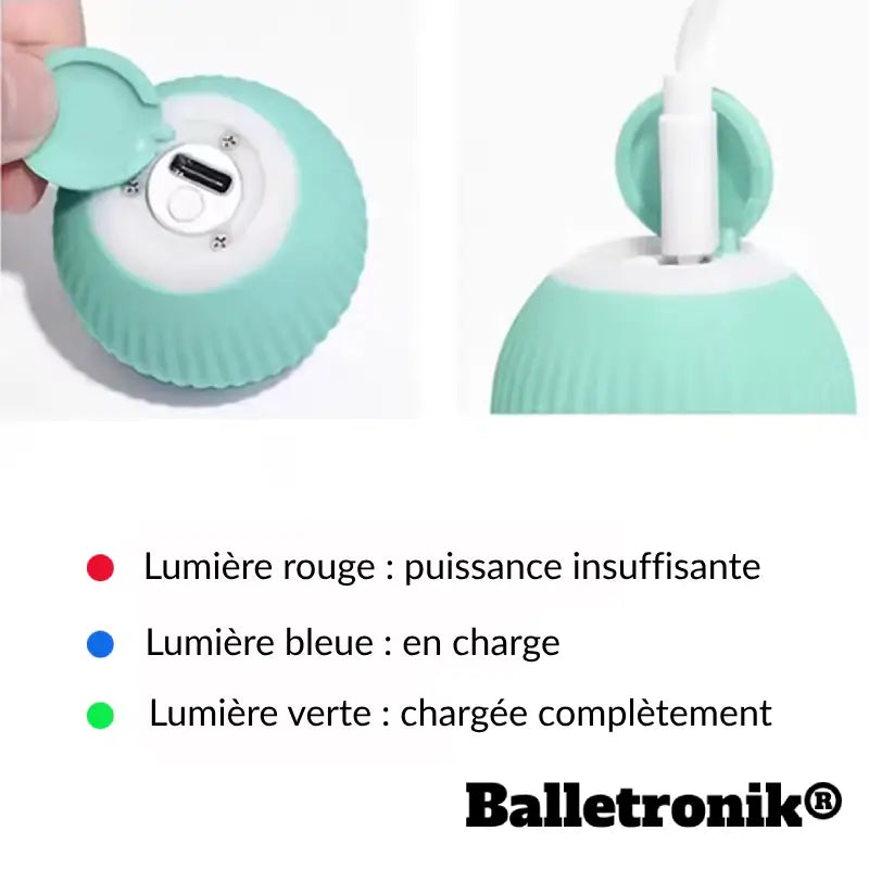 Facile à utiliser : ouvrez le couvercle en silicone, branchez le port Type-C, et laissez la magie opérer avec la Balletronik®, le jouet interactif pour chat par excellence.