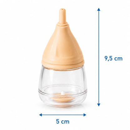 Biberon chaton anti-refus - Nelya : dimensions du modèle Jaune Miel - AstuceChat