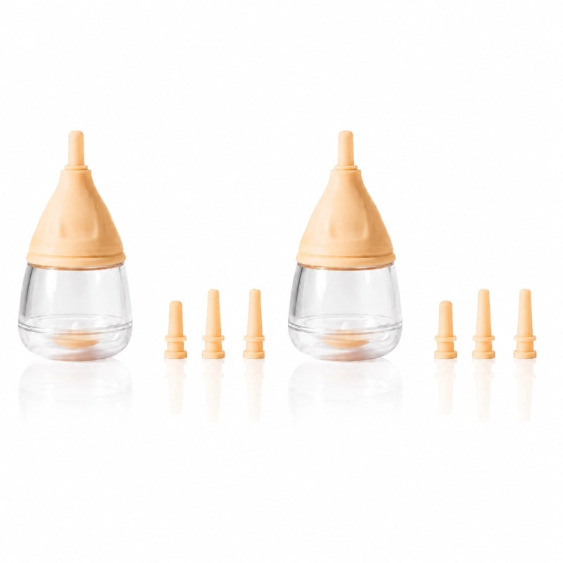Biberon chaton anti-refus - Nelya : duo Jaune Miel avec recharges - AstuceChat