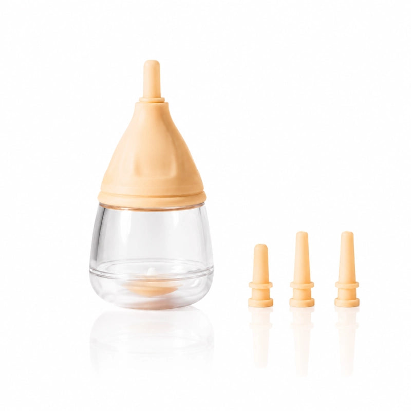 Biberon chaton anti-refus - Nelya : Jaune Miel avec recharges - AstuceChat