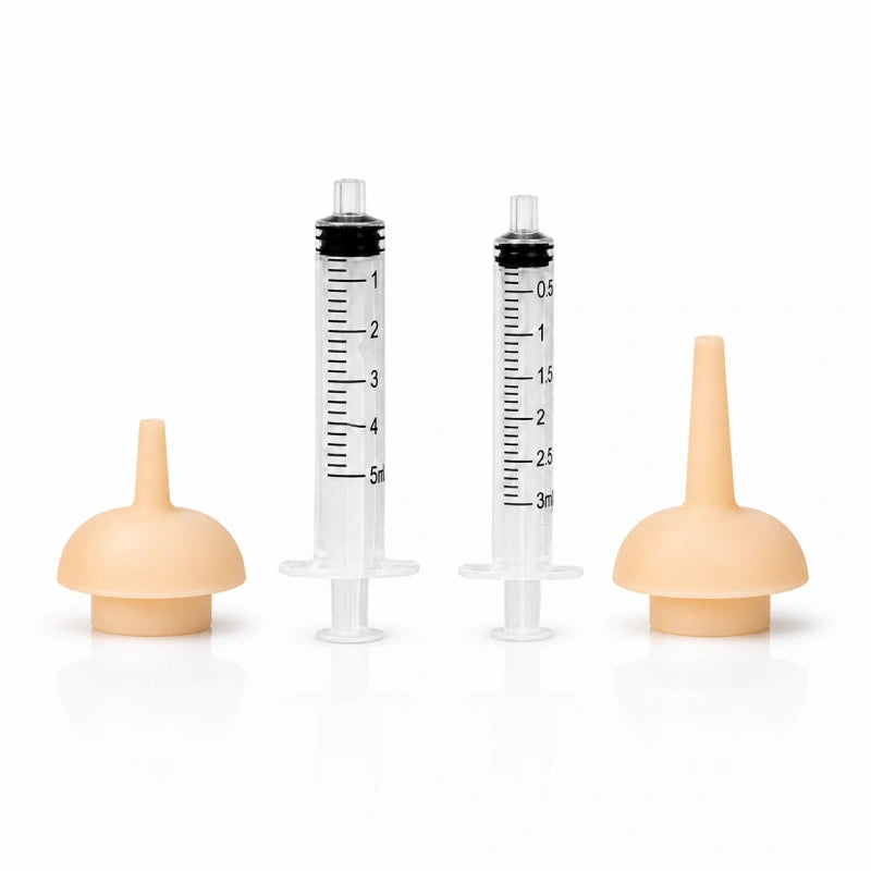 Biberon chaton nouveau né - Nelvia : seringues 3 ml et 5 ml avec tétines courtes et longues - AstuceChat