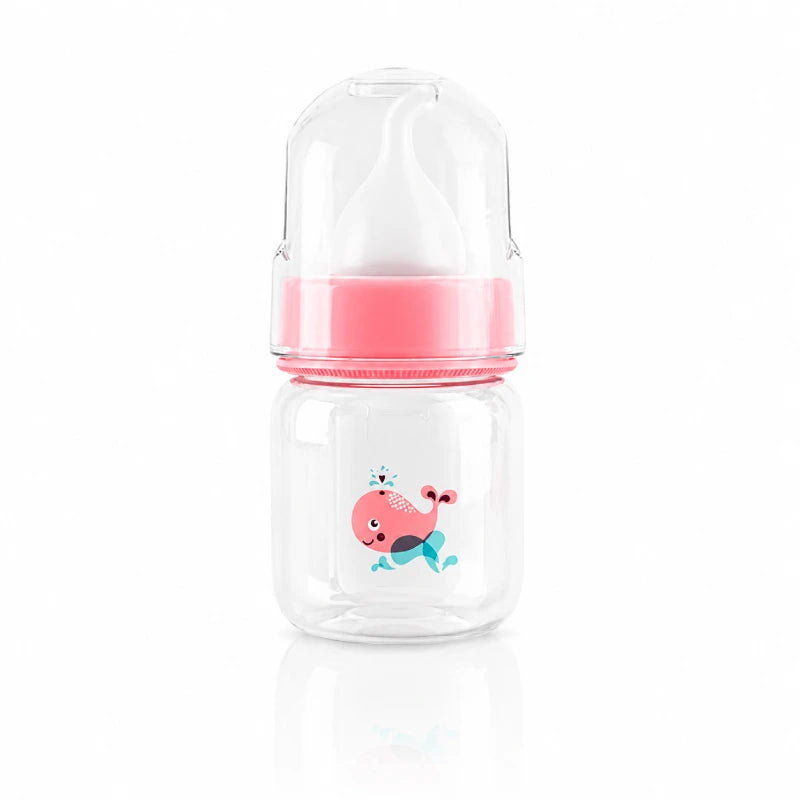 Biberon pour chatons débit contrôlé - Neluna : biberon 60 ml Rose Poudré - AstuceChat