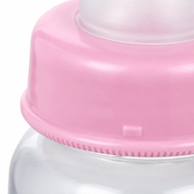 Biberon pour chatons débit contrôlé - Neluna : gros plan du biberon Rose Poudré - AstuceChat