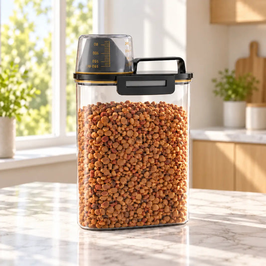 Boite à croquettes chat - Stora :  2 kg avec doseur - AstuceChat