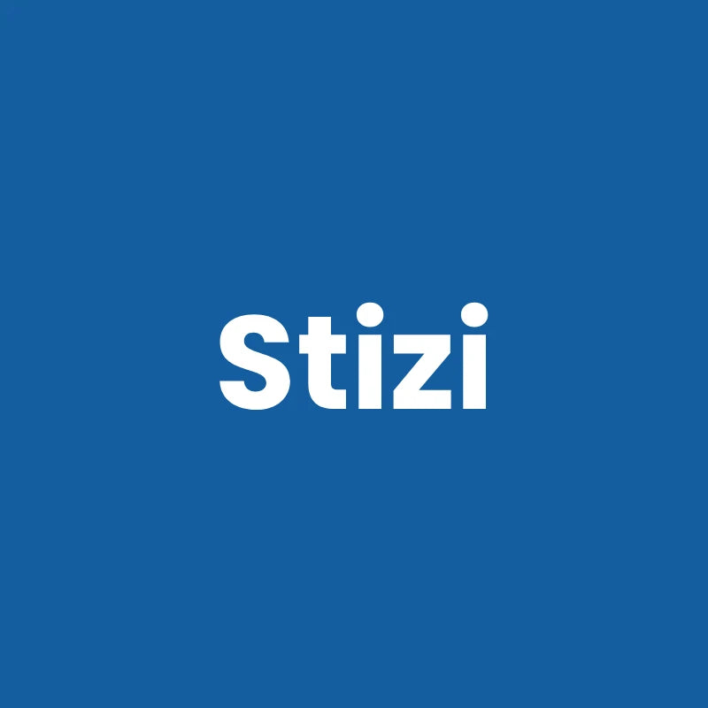 Boite croquettes chat - Stizi : nom du produit en blanc sur fond bleu - AstuceChat