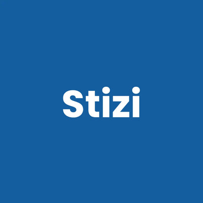 Boite croquettes chat - Stizi : nom du produit en blanc sur fond bleu - AstuceChat