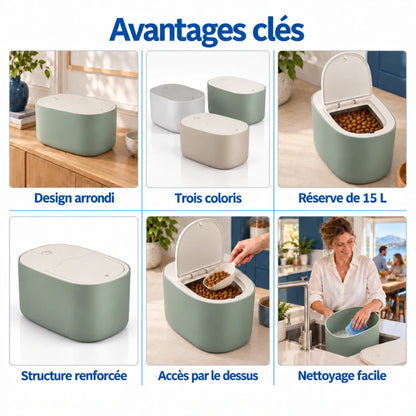 Boite pour croquette chat - Stemi : six avantages clés illustrés, du design au nettoyage - AstuceChat