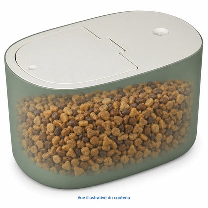 Boite pour croquette chat - Stemi : vue illustrative des croquettes dans la boîte opaque - AstuceChat