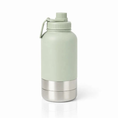 Bouteille gamelle de transport chat - Gaduo : modèle Vert Sauge - AstuceChat