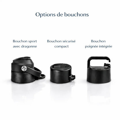 Bouteille gamelle de transport chat - Gaduo : options de bouchons - AstuceChat