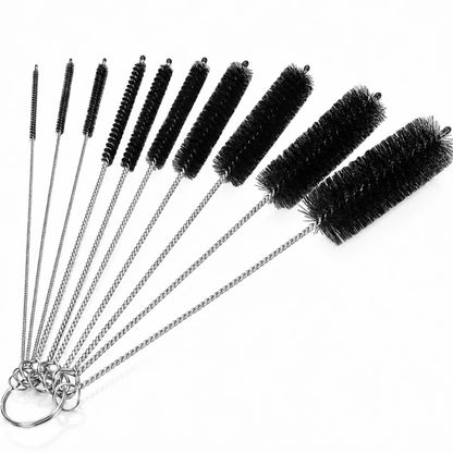 Brosse goupillon chat - Lot 10, Axilo : lot de 10 Noir Graphite en angle - AstuceChat