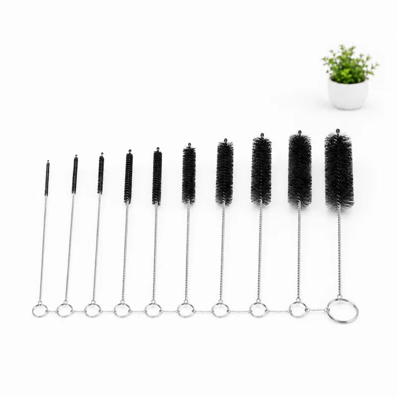 Brosse goupillon chat - Lot 10, Axilo : lot de 10 Noir Graphite - AstuceChat