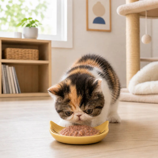 Chaton gamelle Kawaii Fuku Fuku Nyanko - Gacoupe : chaton devant la gamelle Kawaii - AstuceChat