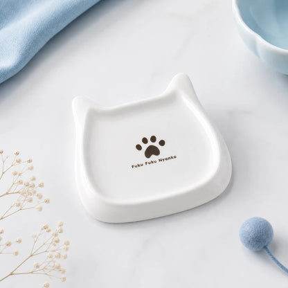 Chaton gamelle Kawaii Fuku Fuku Nyanko - Gacoupe : dos de la gamelle en céramique - AstuceChat