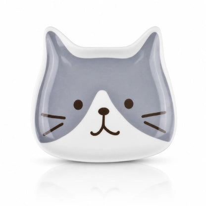 Chaton gamelle Kawaii Fuku Fuku Nyanko - Gacoupe : modèle Gris Perle - AstuceChat