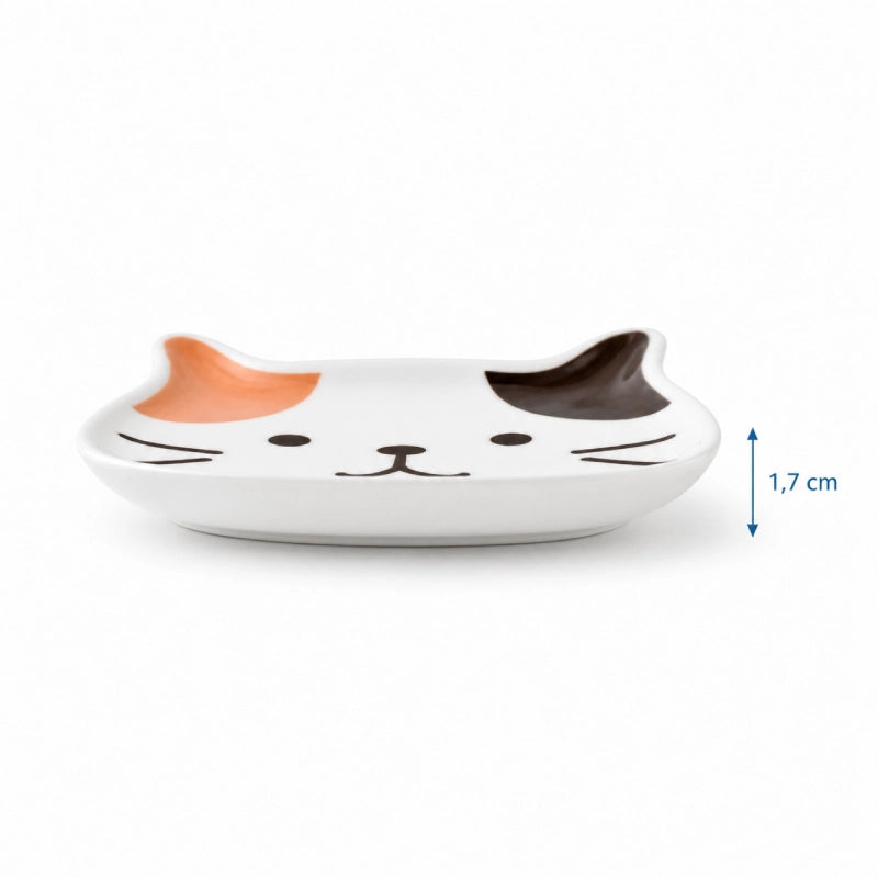 Chaton gamelle kawaii Fuku Fuku Nyanko - Gacoupe : coupelle Calico format bas 1,7 cm pour repas solides - AstuceChat
