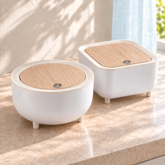 Conteneur a croquette pour chat - Stuno : Yuki et Sakura en scène lifestyle lumineuse - AstuceChat