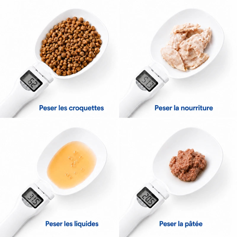 Cuillère chat › Axdose : peser croquettes, nourriture, liquides et pâtée - AstuceChat