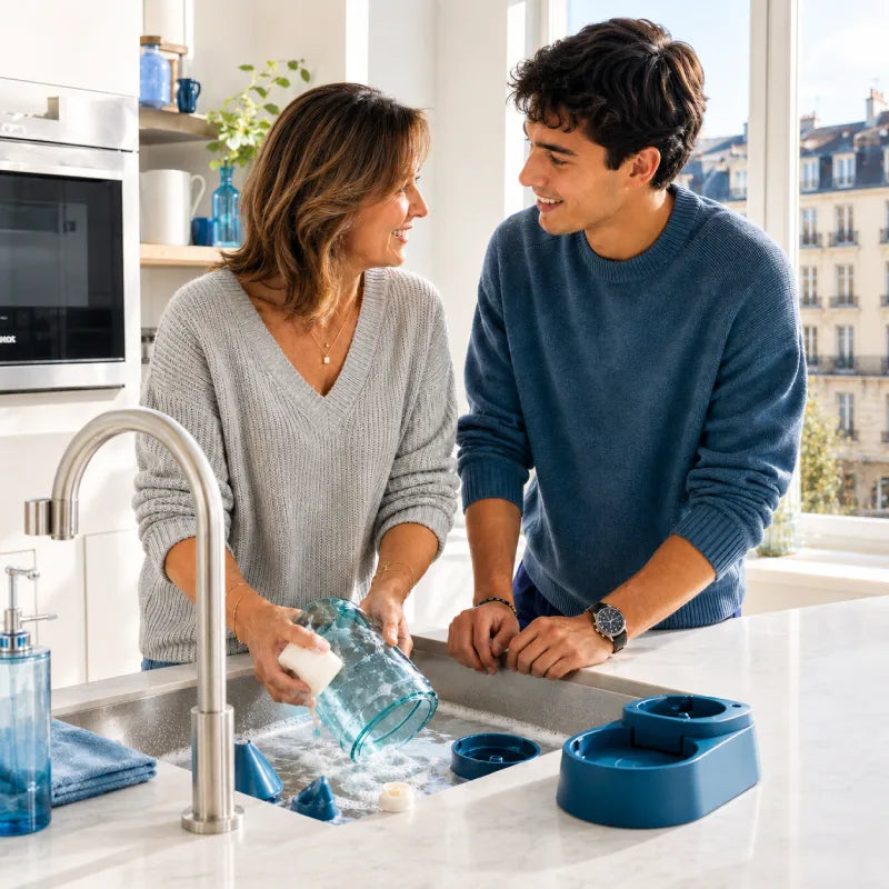 Distributeur automatique eau chat - Odubaï : Lagune Boréale avec entretien simple - AstuceChat