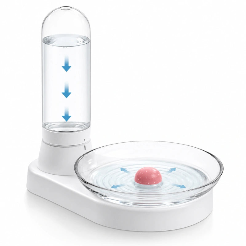 Distributeur d’eau pour chat à filtre inox permanent - Odis : gravité silencieuse avec eau disponible naturellement - AstuceChat