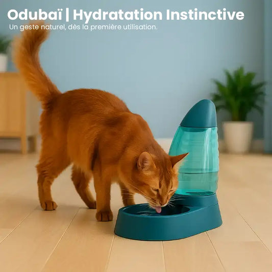 Distributeur d'eau pour chat - Odubaï : hydratation instinctive - AstuceChat