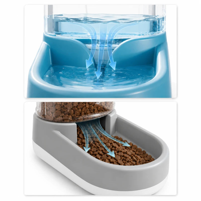 Distributeur eau croquettes compact chat - Duora : fonctionnement par siphon et gravité sans câble - AstuceChat