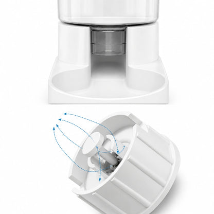 Distributeur eau croquettes design chat - Duovia : détail du siphon et de l’aération du duo - AstuceChat