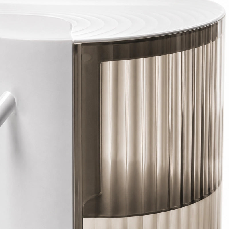Distributeur eau intelligent chat - Orbia : détail matière réservoir Graphite fumé - AstuceChat
