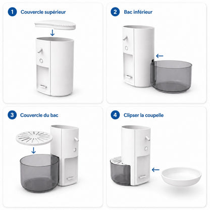 Distributeur eau intelligent chat - Orbia : montage en 4 étapes - AstuceChat