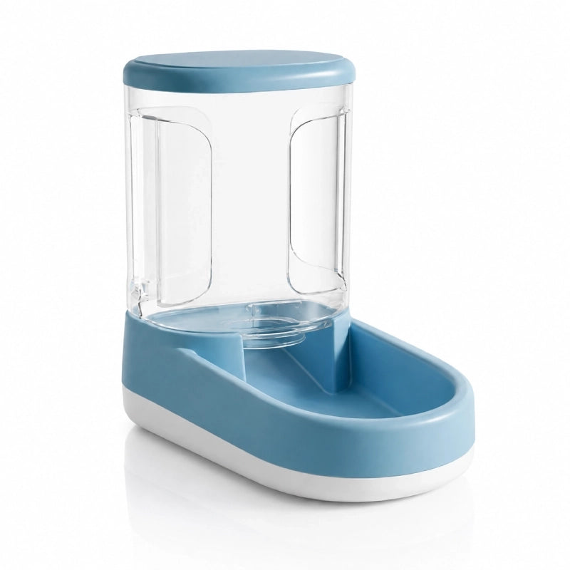 Distributeur nourriture chat - Coria : vue packshot du modèle Bleu Lagune - AstuceChat