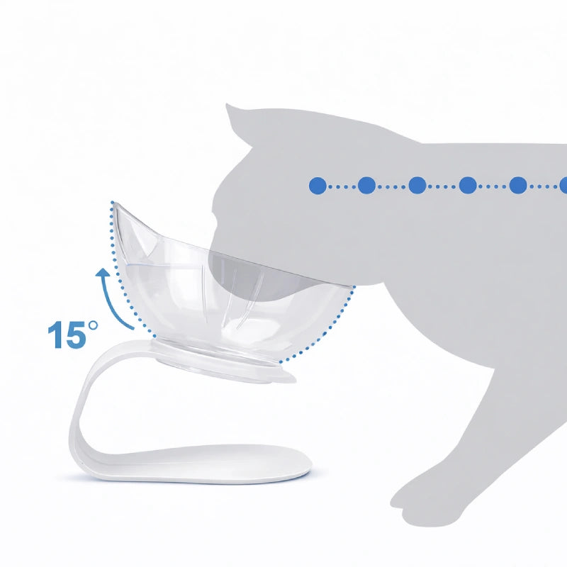 Double gamelle pour chat - Gaville : avec inclinaison de 15 degrés pour une posture plus naturelle - AstuceChat