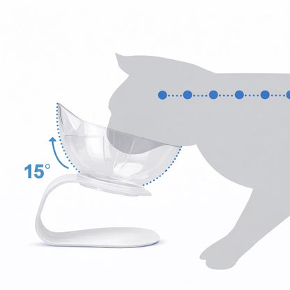 Double gamelle pour chat - Gaville : avec inclinaison de 15 degrés pour une posture plus naturelle - AstuceChat