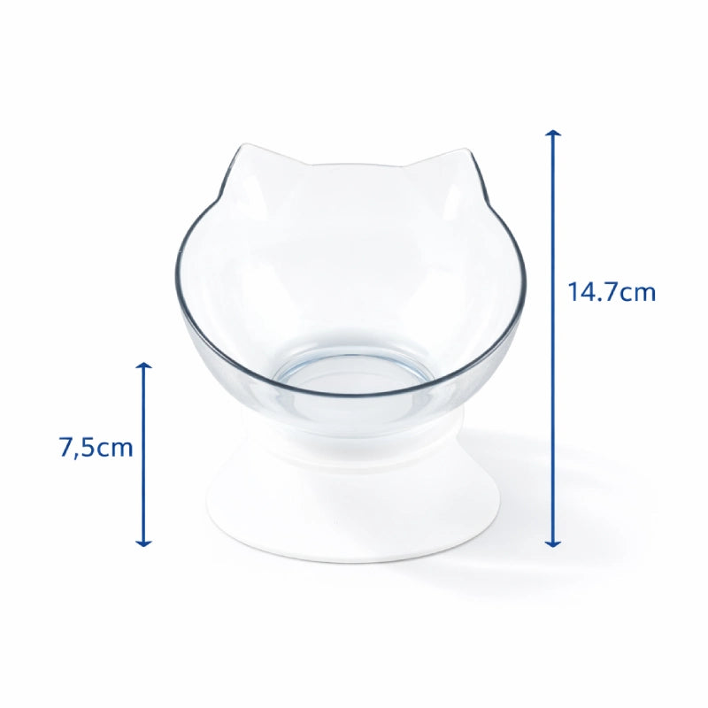 Double gamelle pour chat - Gaville : avec hauteur totale du bol de 14,7 cm et hauteur visible de 7,5 cm - AstuceChat