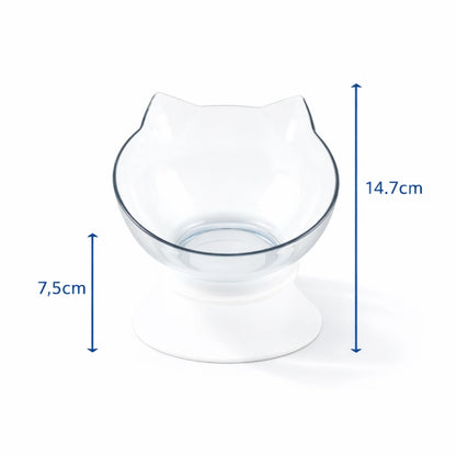 Double gamelle pour chat - Gaville : avec hauteur totale du bol de 14,7 cm et hauteur visible de 7,5 cm - AstuceChat